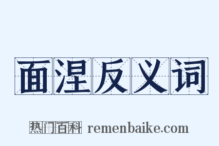 面涅反义词是什么意思的图片